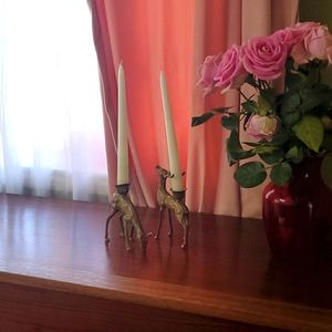 Vintage mcm deer candle holders